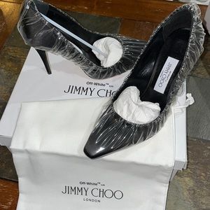 Off-White x Jimmy Choo Black Wrapped Satin Pumps